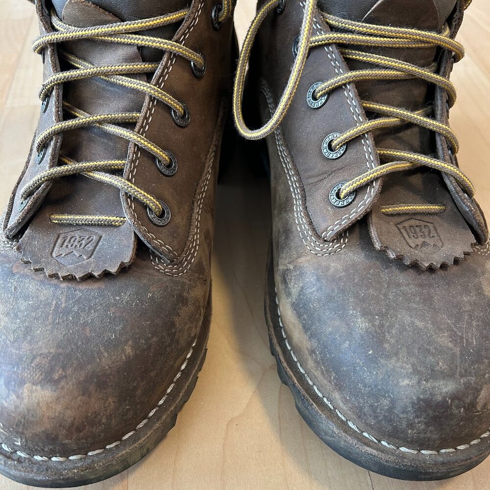 Danner Gritstone 8" Mens 9.5 D Brown Leather Alloy Toe Waterproof Work Boots - Picture 4 of 14